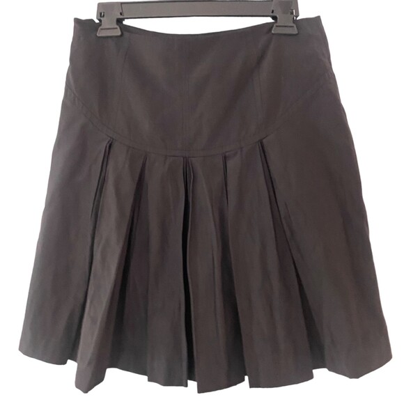 A/X Armani Exchange Pleated Flared Ruffled Lined Black Party Skirt Size 4 Mini - Picture 1 of 9